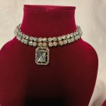 White Stone Necklace Set